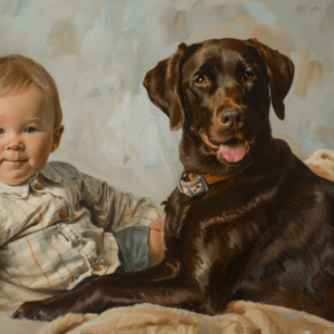 Baby with Dog